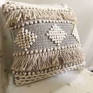 Boho chic style accent pillow